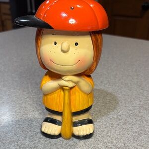 Vintage Peppermint Patty Coin Bank. Circa 1972 Like New!